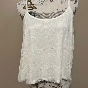 NWT Vanity lace overlay crop tank